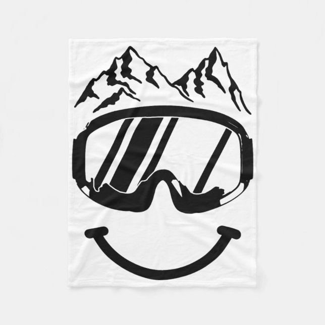 Cobertor De Velo Apres Ski Snowboard Snowmobile Engraçado Esquiando (Frente)