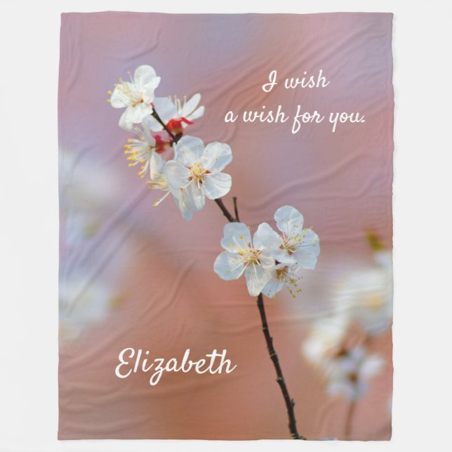 Cobertor De Velo Apricot Blossomo Japonês Espantoso (Frente)