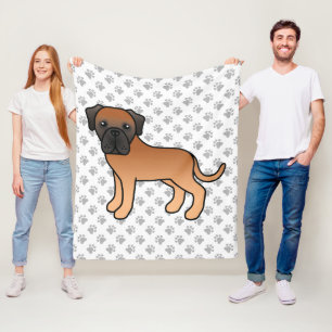 Cobertor De Velo Apricot Inglês Mastiff Bolo Cartoon Cachorro e Pat