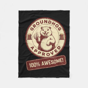 Cobertor De Velo Aprovado pelo Groundhog 100% Incrível Engraçado Vi