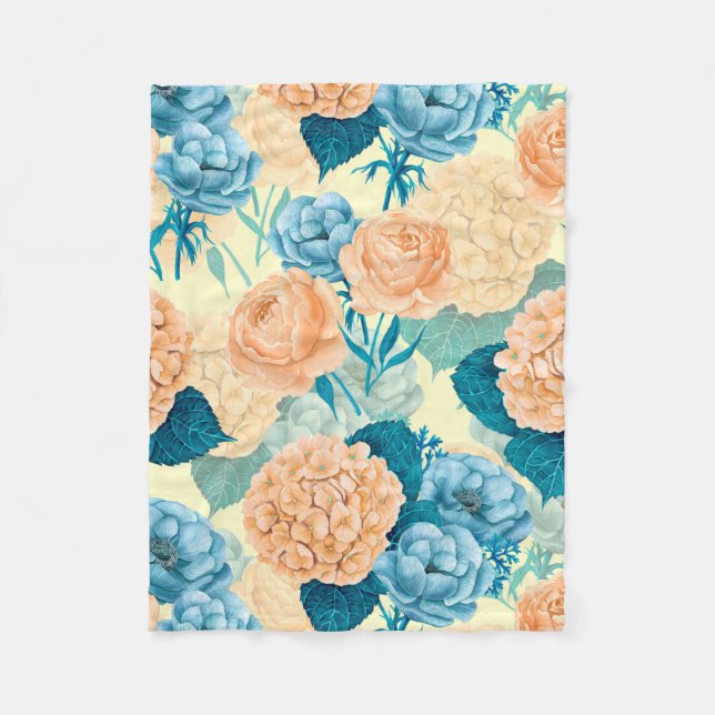 Cobertor De Velo aquarela de primavera jardim (Frente)