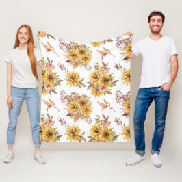 Cobertor De Velo Aquarela Girassóis
