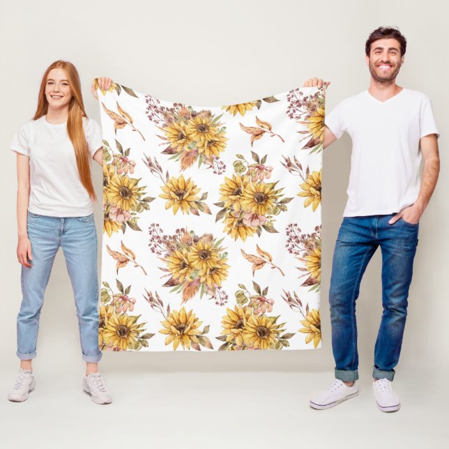 Cobertor De Velo Aquarela Girassóis (In Situ)