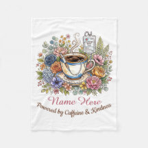 Aquarela Nome Personalizado Médico Café Floral
