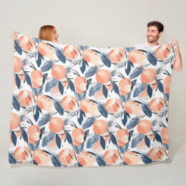 Cobertor De Velo Aquarell Pfirsich Pattern Design