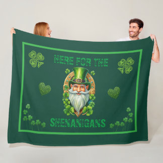 Cobertor De Velo Aqui para as Travessuras Leprechaun Irlandês