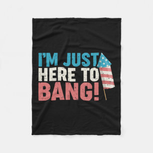 Cobertor De Velo Aqui Para Bang Shirt 4 De Julho Fogo Patriótico