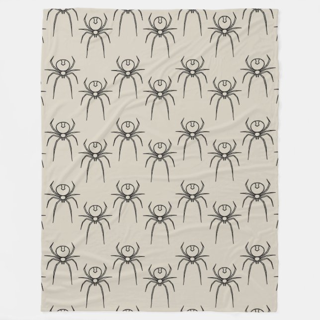 Cobertor De Velo Aranha - Branco Osso e Preto Bato (Frente)