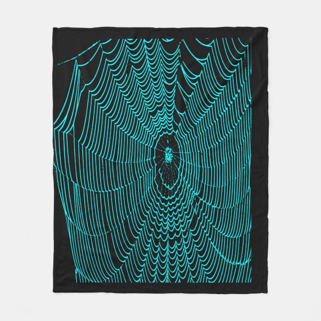 Cobertor De Velo Aranha-Do-Halloween Artística, Cobweb Doodle Em Tu (Frente)