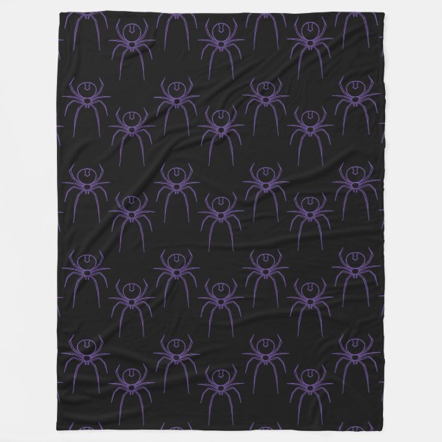 Cobertor De Velo Aranha em Roxo e Preto (Frente)