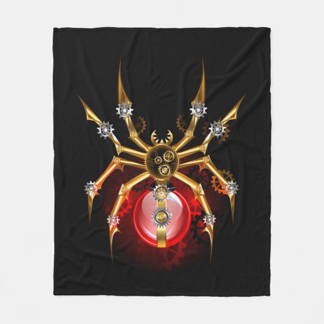 Cobertor De Velo Aranha steampunk em preto (Frente)
