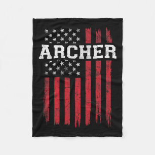 Cobertor De Velo Archer American Flag Usa Patriot Archery