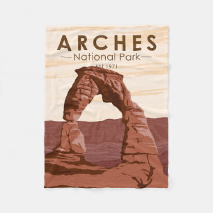 Cobertor De Velo Arches National Park Delicate Arch Vintage