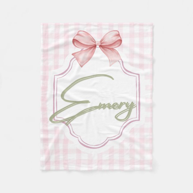 Cobertor De Velo Arco de Enfermeira Emery Baby Girl Personalizado (Frente)
