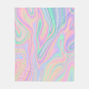 Cobertor De Velo Arco-íris abstrato colorido líquido