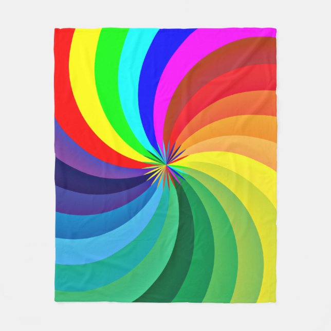 Cobertor De Velo Arco-Íris Colorido Mandala-46556 (Frente)