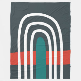 Cobertor De Velo Arco-íris de linha branca em fundo azul vermelho