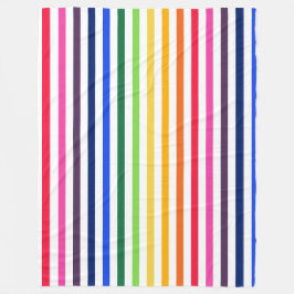 Cobertor De Velo Arco-íris e listras brancas