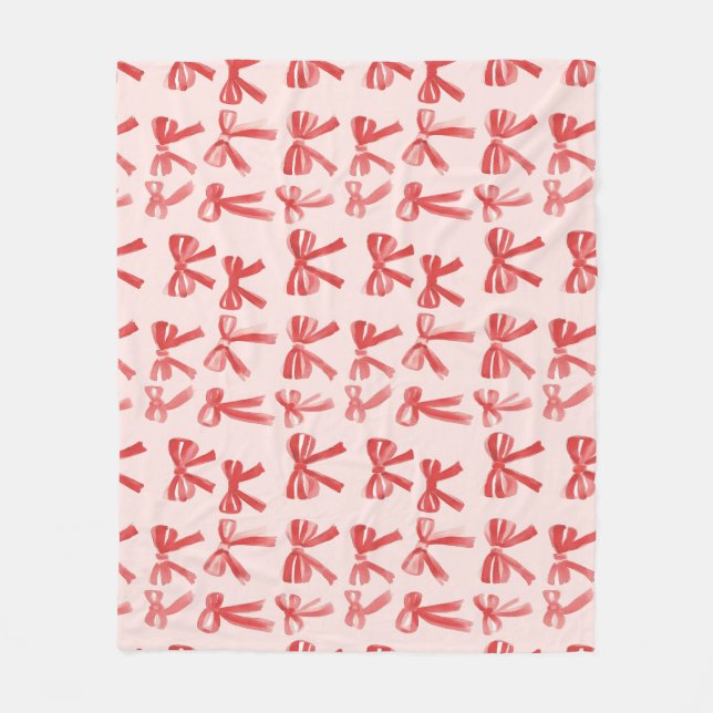 Cobertor De Velo Arcos de Meninas Vermelhas e Rosa (Frente)