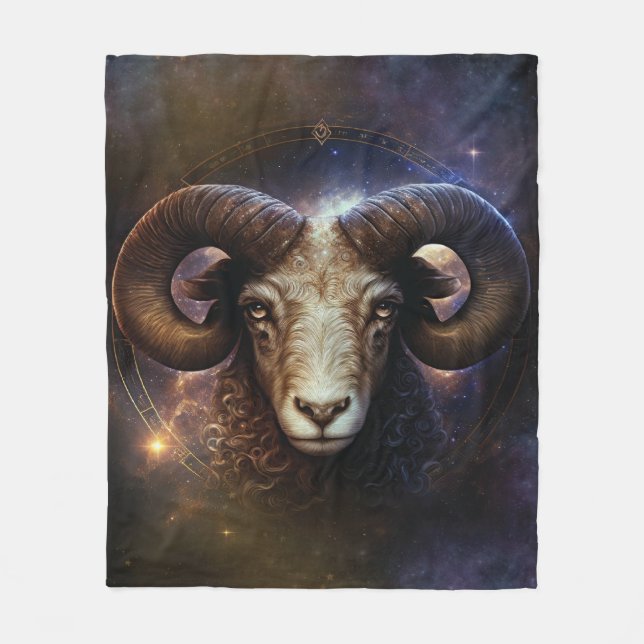 Cobertor De Velo Aries Zodiac Sinal Design (Frente)