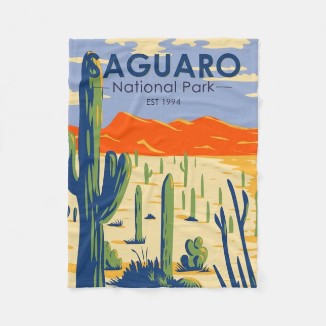 Cobertor De Velo Arizona do Parque Nacional do Saguaro, gigante do  (Frente)