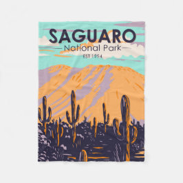Cobertor De Velo Arizona Nacional do Parque Saguaro Wasson Peak Vin