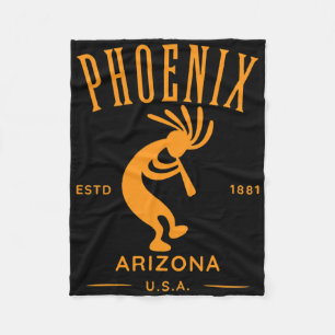 Cobertor De Velo Arizona Phoenix dançando Kokopelli Design