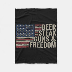 Cobertor De Velo Armas De Cerveja E Liberdade - 4 De Julho Dos Eua