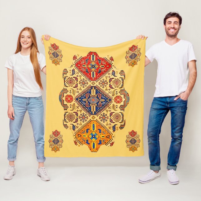 Cobertor De Velo Armênio Folk Art Fleece Blanket (In Situ)