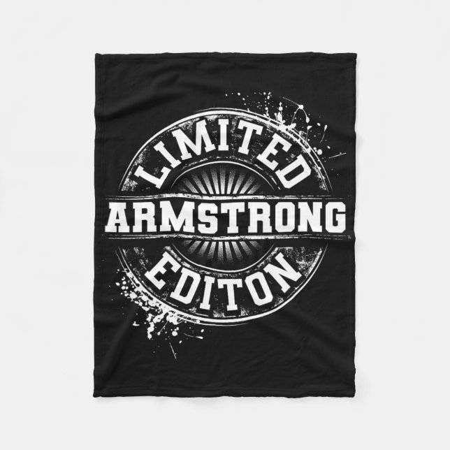 Cobertor De Velo Armstrong Funny Surname Family Tree Birthday Reuni (Frente)