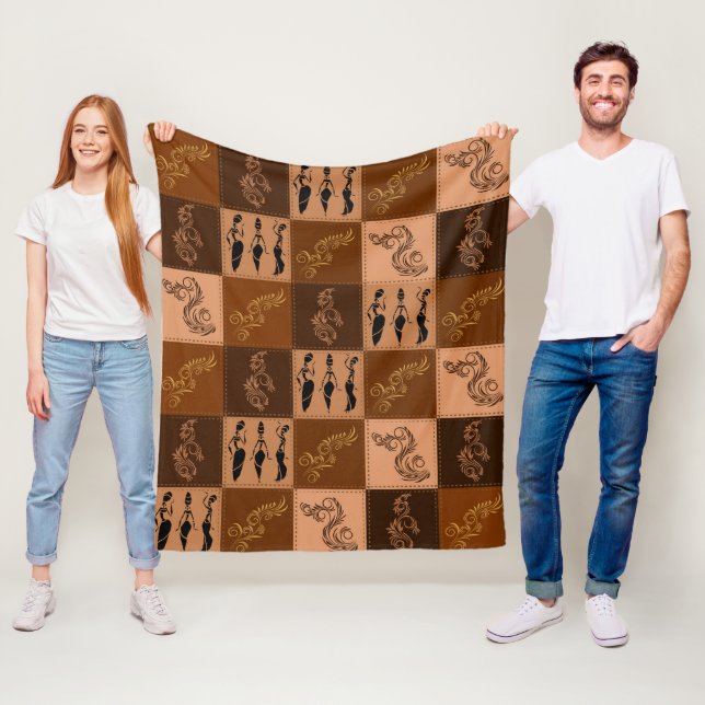 Cobertor De Velo Aroma do café. Patchwork. (In Situ)