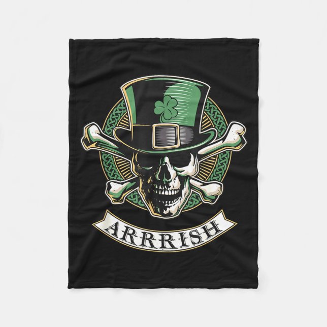 Cobertor De Velo Arrish Irish Rate St Patricks Day, Rate Men Funny  (Frente)