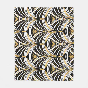 Cobertor De Velo Art Deco Dourada Elegância Negra: Vinte e Vinte Es