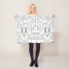 Cobertor De Velo Art Deco Fleece Blanket
