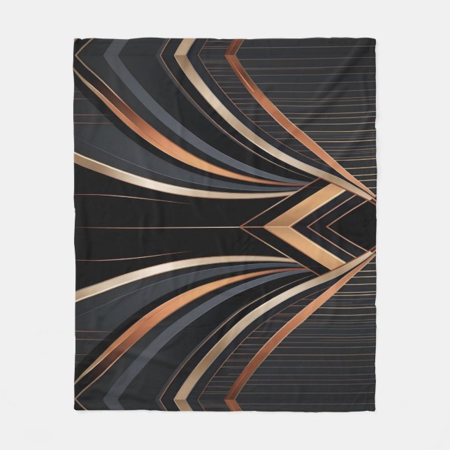 Cobertor De Velo Art Deco Metallic Geometric Elegance (Frente)