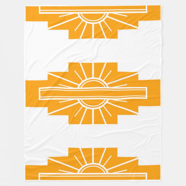 Cobertor De Velo Art Deco Pattern in Dourado (Frente)