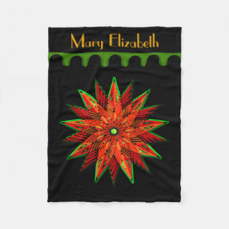 Cobertor De Velo Art Deco Poinsettia WOW (Personalizado)
