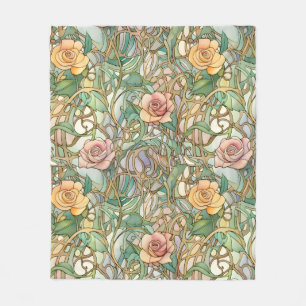 Cobertor De Velo Art Nouveau escamotear rosas rosa
