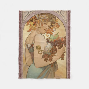 Cobertor De Velo Art Nouveau Mulher Mucha Linda