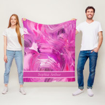 Arte abstrata monograma roxo rosa moderno
