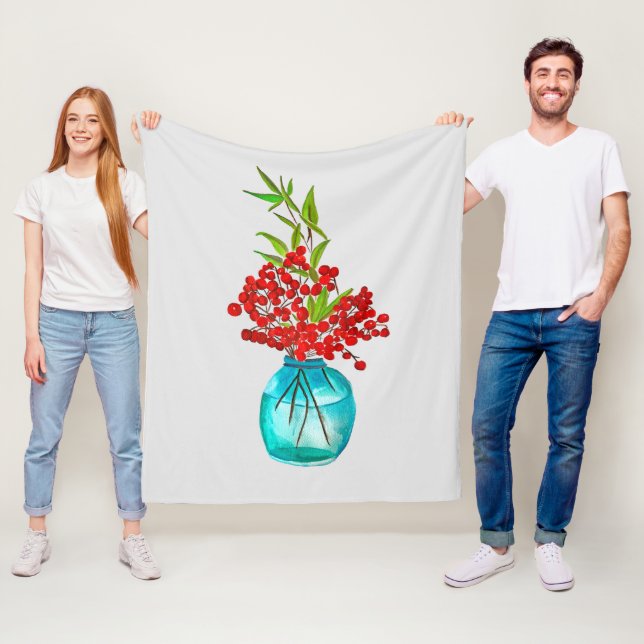 Cobertor De Velo Arte aquosa Red Berries (In Situ)