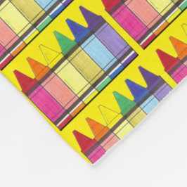 Cobertor De Velo Arte Arco-Íris Crayons Coloração de Professores