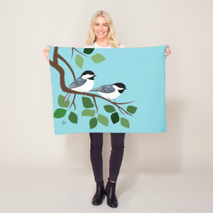Cobertor De Velo Arte Chickadee