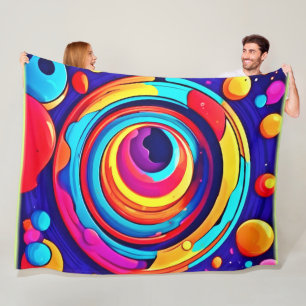 Cobertor De Velo Arte colorida do vórtex cósmico da Nebula
