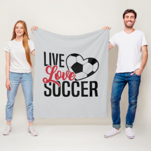 Cobertor De Velo Arte com palavras de futebol fofo vida amor 