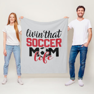Cobertor De Velo Arte com palavras de Mãe de Futebol Americano Fofa