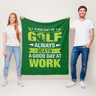 Cobertor De Velo Arte com palavras para amantes de golfe engraçados