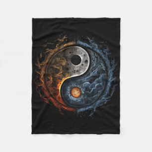 Cobertor De Velo Arte da Dualidade Cósmica Yin Yang Para Meditação 
