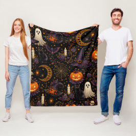 Cobertor De Velo Arte de abóbora e fantasma com padrão assustador p