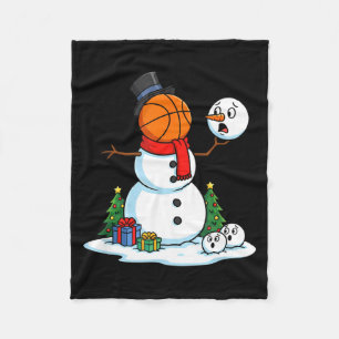 Cobertor De Velo Arte de Basquetebol de Natal Papai Noel Rena Elf